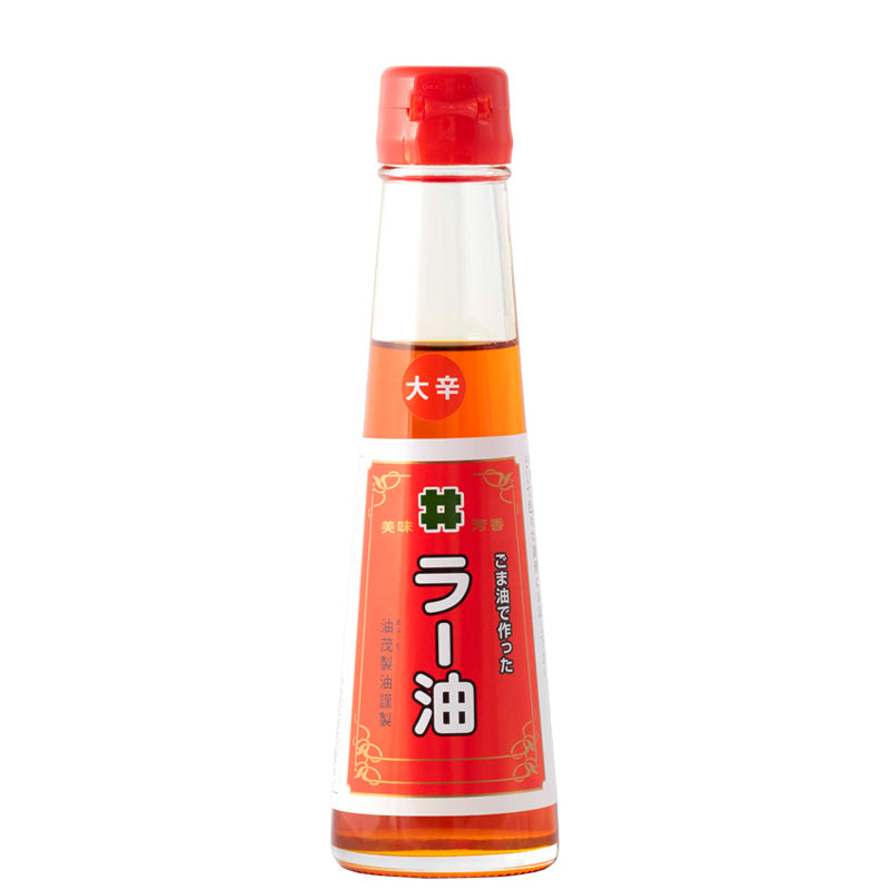 油茂製油のごま油で作った”大辛”ラー油 100g(辛味2倍)