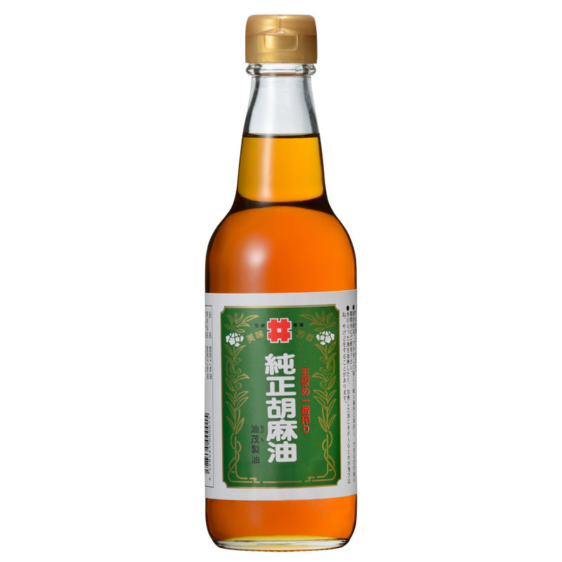 油茂製油の玉絞め一番搾りごま油 330g